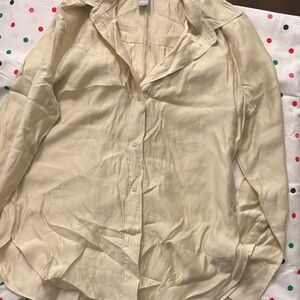 H&M Cream Button-Down Shirt for Women